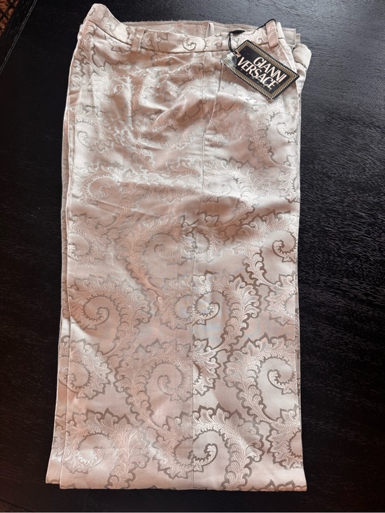 Versace Pants - Versace Women's 100% Silk Paisley Jacquard Pants